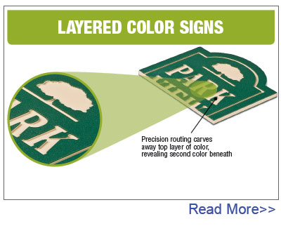 Layered Color Signs